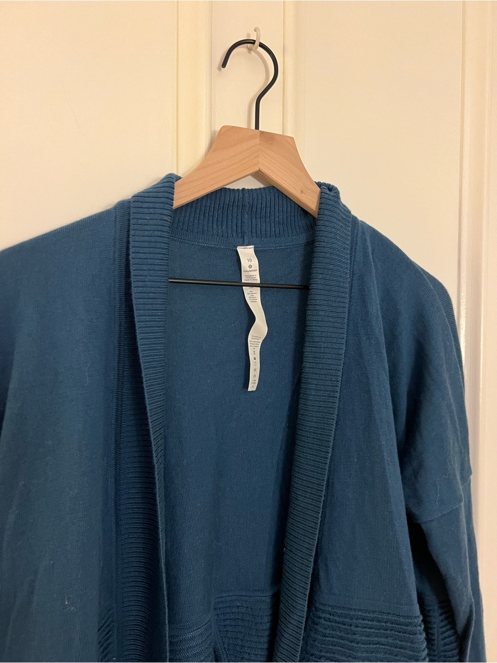 NWOT Lululemon cardigan with pockets teal blue - Picture 2 of 4